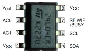 M24LR04E-R 4 kbit dual-interface EEPROM with overlay of pin functions STMicroelectronics M24LR04E-R
